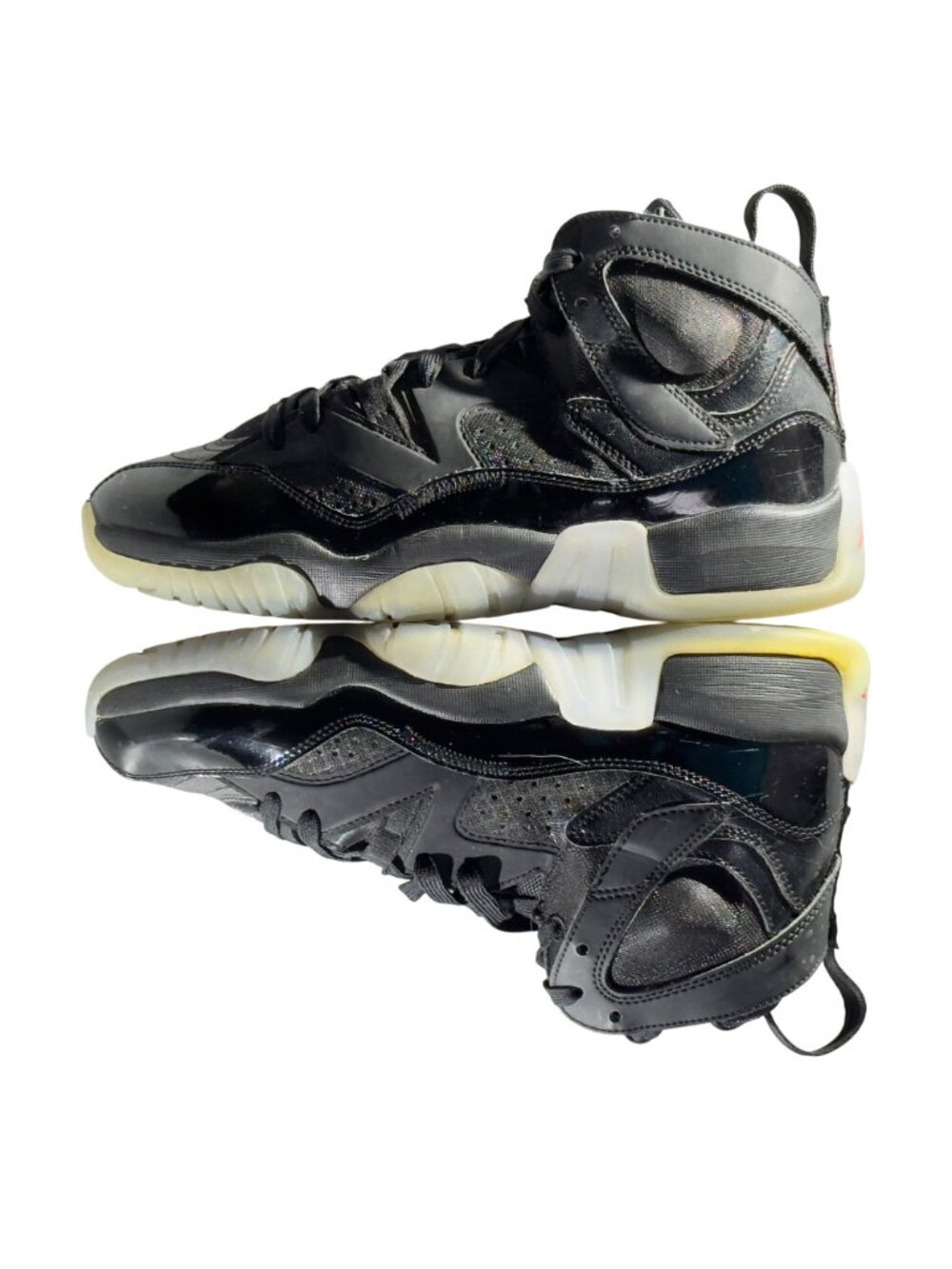 JORDAN Jumpman Two Trey Black Sneakers Retro Athletic Shoes Youth Size 6.5Y - Picture 6 of 10